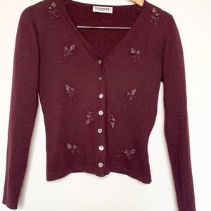 HOLT RENFREW Vintage Cardigan Embroidered